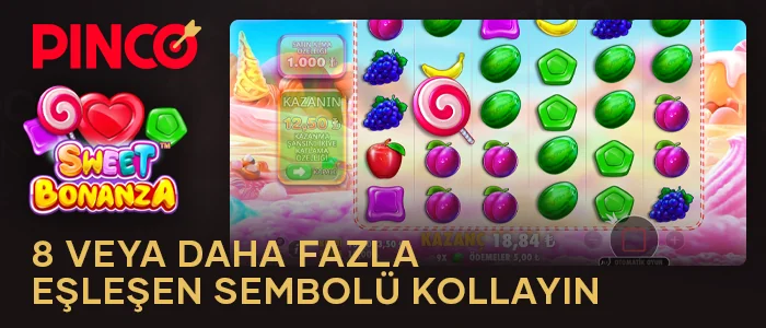Pinco Casino’da Sweet Bonanza'da kazanmak için 8 Sembol toplayın