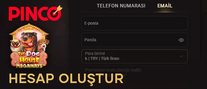 The Dog House Megaways oynamak için Pinco Casino'da yeni bir hesap açın.