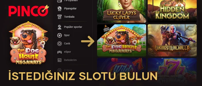 Pinco online casinoda The Dog House Megaways slotunu bulun