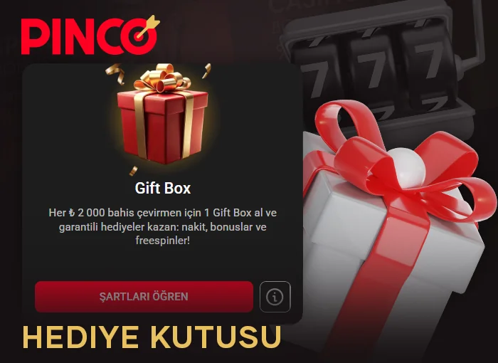 Aktif Pinco oyuncularını hediye kutuları ile ödüllendirme