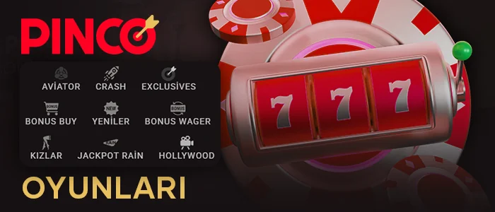 Pinco Türkiye'de hangi casino oyunları var