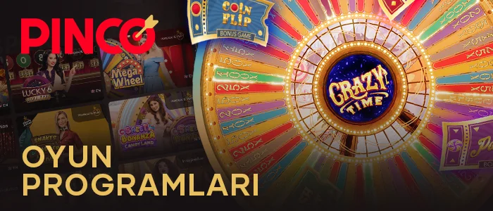 TV Live oyunları Pinco Casino kullanıcıları için