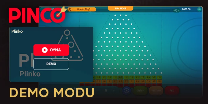 Plinko Pinco'da demo modunu deneyin