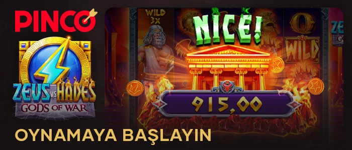 Zeus vs Hades oyununu Pinco Casino'da oynamaya başlayın